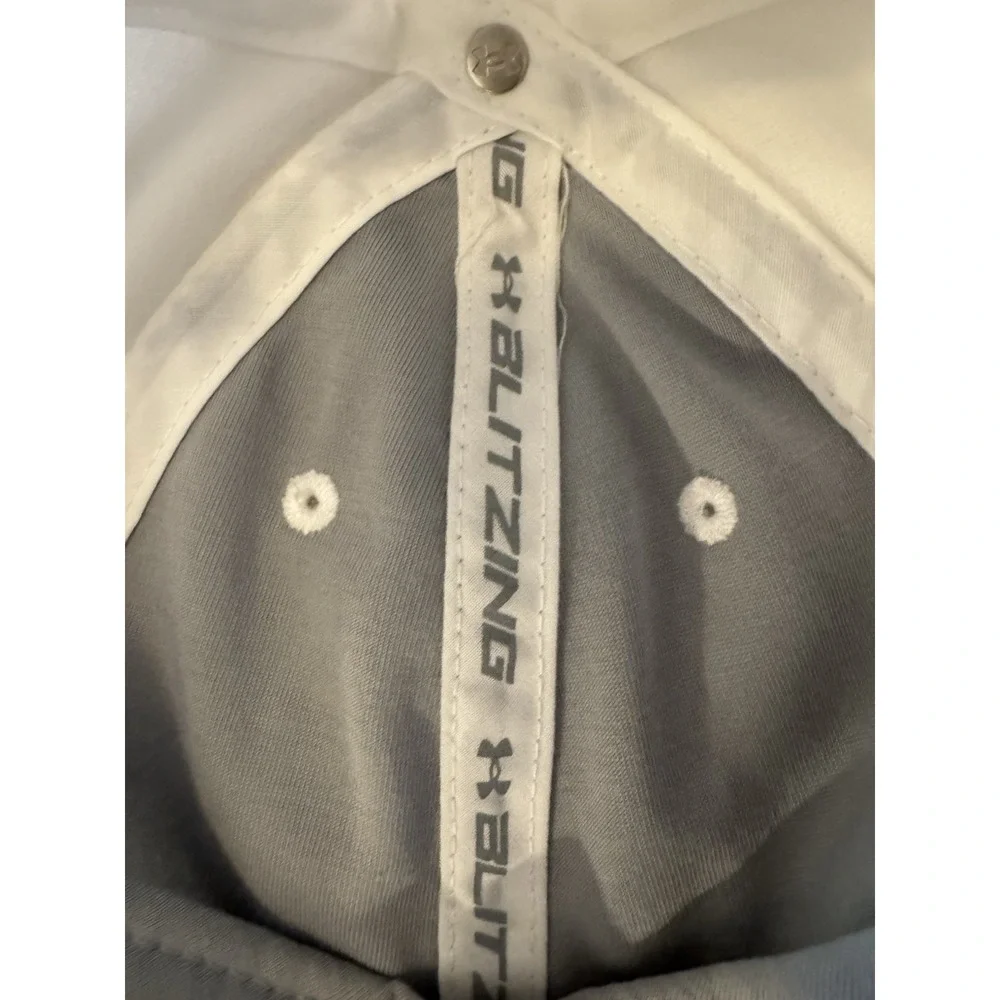 Under Armour Men's UA Freedom Blitzing Adjustable Fit Cap Dad Hat -‎ White USA